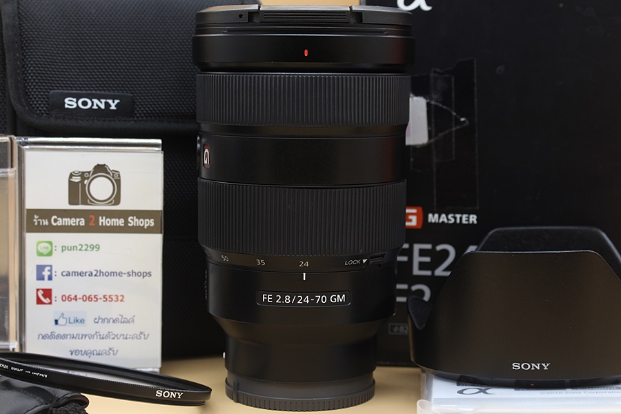 ขาย Lens Sony FE 24-70mm f2.8 GM สภาพสวย อดีตประกกันศูนย์ ไร้ฝ้า รา อุปกรณ์ครบกล่องแถมฟิลเตอร์  อุปกรณ์และรายละเอียดของสินค้า 1.Lens Sony FE 24-70mm f2.8 G